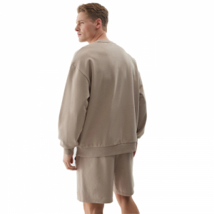 Pánska mikina - 4F-SWEATSHIRT-4FWSS24TSWSM1027-83S-BEIGE Béžová XL 3