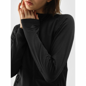 Dámska turistická mikina so zipsom - 4F-SWEATSHIRT FNK-4FWSS24TFSWF316-21S-BLACK Čierna L 5