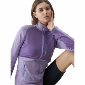 Dámska turistická mikina so zipsom - 4F-SWEATSHIRT FNK-4FWSS24TFSWF316-52S-LIGHT VIOLET Fialová L 3