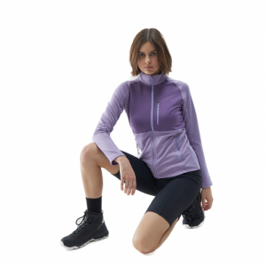 Dámska turistická mikina so zipsom - 4F-SWEATSHIRT FNK-4FWSS24TFSWF316-52S-LIGHT VIOLET Fialová L 4