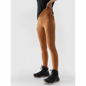Dámske turistické legíny - 4F-TROUSERS FNK-4FWSS24TFTRF580-82S-LIGHT BROWN Hnedá L 1