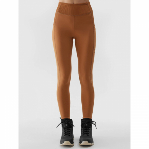 Dámske turistické legíny - 4F-TROUSERS FNK-4FWSS24TFTRF580-82S-LIGHT BROWN Hnedá L 2