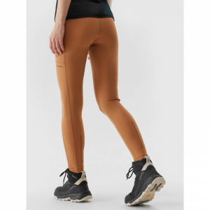 Dámske turistické legíny - 4F-TROUSERS FNK-4FWSS24TFTRF580-82S-LIGHT BROWN Hnedá L 3