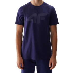 Pánske tričko s krátkym rukávom - 4F-TSHIRT-4FWSS24TTSHM1155-31S-NAVY Modrá XXL