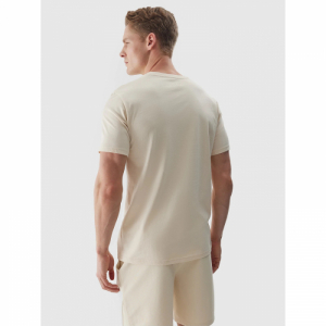 Pánske tričko s krátkym rukávom - 4F-TSHIRT-4FWSS24TTSHM1284-83S-BEIGE Béžová XXL 2