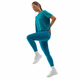 Dámske tréningové tričko s krátkym rukávom - 4F-TSHIRT FNK-4FWSS24TFTSF709-35S-TURQUOISE Zelená L 5
