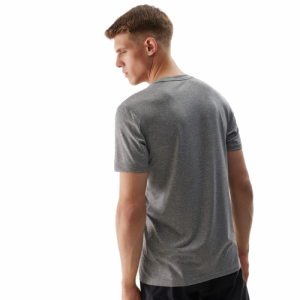 Pánske tréningové tričko s krátkym rukávom - 4F-TSHIRT FNK-4FWSS24TFTSM599-27M-COLD LIGHT GREY MELANGE Šedá XXL 3