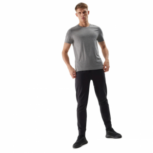 Pánske tréningové tričko s krátkym rukávom - 4F-TSHIRT FNK-4FWSS24TFTSM599-27M-COLD LIGHT GREY MELANGE Šedá XXL 4