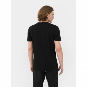 Pánske turistické tričko s krátkym rukávom - 4F-TSHIRT  M489-20S-DEEP BLACK Čierna XL 2