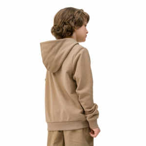 Chlapčenská turistická mikina s kapucňou - 4F JUNIOR-SWEATSHIRT-4FJWSS24TSWSM0933-81S-BROWN Hnedá 164 1