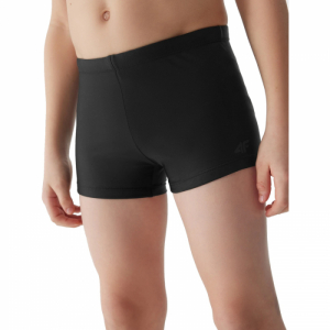 Chlapčenské plavky - 4F JUNIOR-SWIMMING TRUNKS-4FJWSS24USWTM022-20S-DEEP BLACK Čierna 146/152