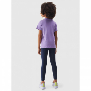 Dievčenské legíny - 4F JUNIOR-TIGHTS-4FJWSS24TTIGF130-31S-NAVY Modrá 164 4