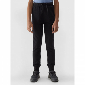 Dievčenské tepláky - 4F JUNIOR-TROUSERS-4FJWSS24TTROF587-20S-DEEP BLACK Čierna 164 2