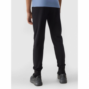 Dievčenské tepláky - 4F JUNIOR-TROUSERS-4FJWSS24TTROF587-20S-DEEP BLACK Čierna 164 3