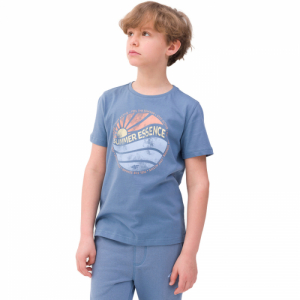 Chlapčenské tričko s krátkym rukávom - 4F JUNIOR-TSHIRT-4FJWSS24TTSHM1135-32S-DENIM Modrá 164