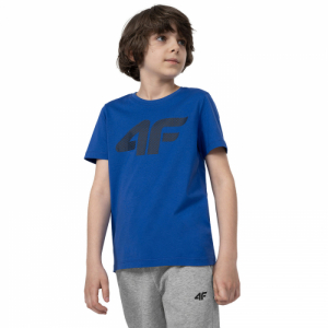 Chlapčenské tričko s krátkym rukávom - 4F JUNIOR-TSHIRT  M293-36S-COBALT Modrá 152