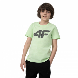 Chlapčenské tričko s krátkym rukávom - 4F JUNIOR-TSHIRT  M293-42S-LIGHT GREEN Zelená 164