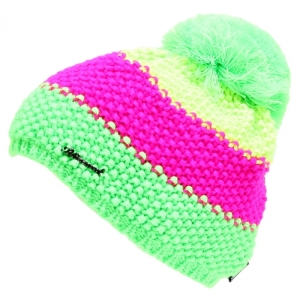 Dámska zimná čiapka - BLIZZARD-Tricolor CAP yellow/pink/green W Zelená UNI