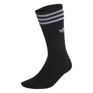 Ponožky - ADIDAS ORIGINALS-SOLID CREW SOCK BLACK/WHITE 3 PCK Čierna 39/42 1