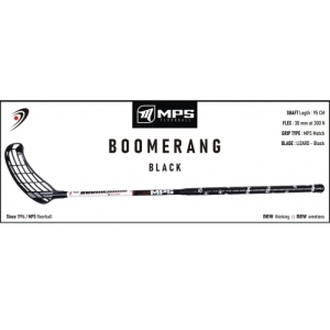 Florbalová hokejka - MPS-BOOMERANG Black/White R Čierna Pravá 95 cm 2020 2