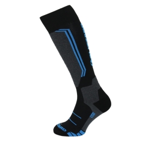 Detské lyžiarske podkolienky (ponožky) - BLIZZARD-Allround wool ski socks junior,black/anthracite/blue Čierna 33/35