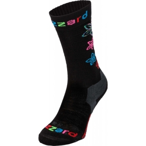 Juniorské lyžiarske podkolienky (ponožky) - BLIZZARD-Viva Flowers ski socks junior,black/flowers Čierna 27/29 1