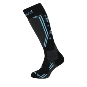 Dámske lyžiarske podkolienky (ponožky) - BLIZZARD-Viva Warm ski socks, black/grey/blue Čierna 35/38