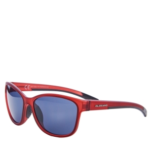 Športové okuliare - BLIZZARD-Sun glasses PCSF702140, rubber trans. dark red, 65-16-135 Červená 65-16-135
