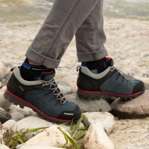 Pánska turistická obuv nízka - TREZETA-HURRICANE EVO LOW WP BLUE RED Modrá 42,5 4