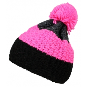 Zimná čiapka - BLIZZARD-Tricolor, grey/pink/black Ružová UNI