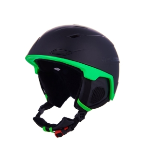Lyžiarska prilba - BLIZZARD-Double ski helmet, black matt/neon green, big logo Čierna 60/63 cm 20/21