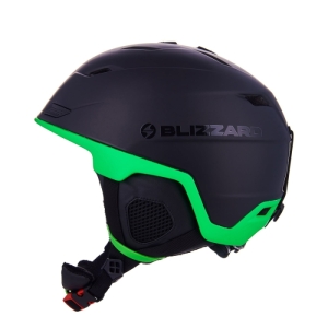 Lyžiarska prilba - BLIZZARD-Double ski helmet, black matt/neon green, big logo Čierna 60/63 cm 20/21 2