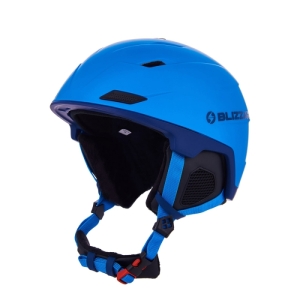 Lyžiarska prilba - BLIZZARD-Double ski helmet, blue matt/dark blue, big logo Modrá 56/59 cm 20/21