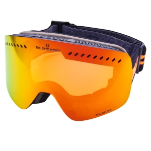 Lyžiarske okuliare - BLIZZARD-Ski Gog. 985 MDAVZPO, black matt, smoke2, red revo Oranžová UNI