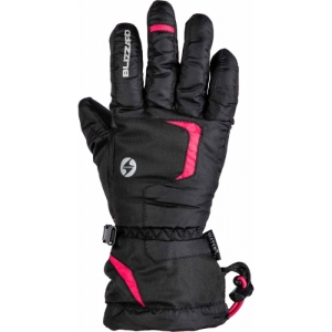 Juniorské lyžiarske rukavice - BLIZZARD-Reflex junior ski gloves, black/pink Čierna 5