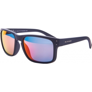 Športové okuliare - BLIZZARD-Sun glasses PCSC606011, rubber black + gun decor points, 65- Mix