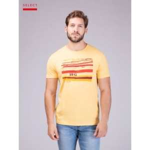 Pánske tričko s krátkym rukávom - VOLCANO-T-PLAYA-YELLOW Žltá L