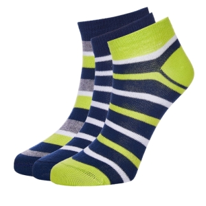 Ponožky - AUTHORITY-ANKLE SOCKS 3PCK stripe fun SS20 Mix 27/30