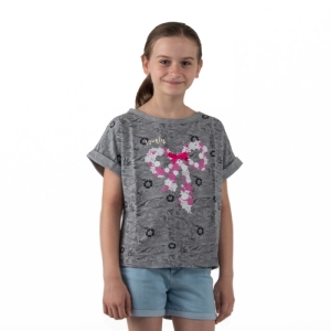 Dievčenské tričko s krátkym rukávom - AUTHORITY KIDS-EIMMY G I_DS grey Šedá 128/134 1