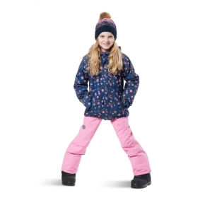 Dievčenská lyžiarska bunda - COLOR KIDS-Ski jacket AOP, AF 10.000-Dress Blues Modrá 140 4
