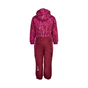 Dievčenský zimný overal - COLOR KIDS-Coverall AOP, AF 10.000-Beet Red Ružová 98 1