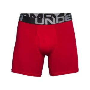 Pánske boxerky - UNDER ARMOUR-UA Charged Cotton 6in 3 Pack-RED Červená M 1