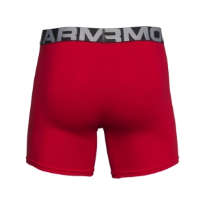 Pánske boxerky - UNDER ARMOUR-UA Charged Cotton 6in 3 Pack-RED Červená M 2