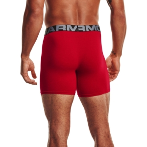 Pánske boxerky - UNDER ARMOUR-UA Charged Cotton 6in 3 Pack-RED Červená M 4