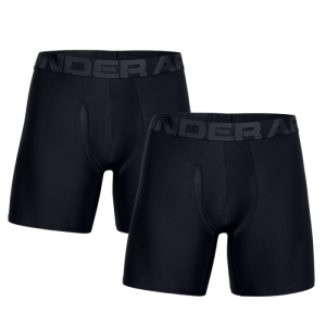Pánske boxerky - UNDER ARMOUR-UA Tech 6in 2 Pack-BLK Čierna S