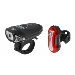 Svetlo na bicykel - FORCE-EXPRESS USB FRONT/REAR Čierna