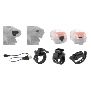 Svetlo na bicykel - FORCE-EXPRESS USB FRONT/REAR Čierna 1