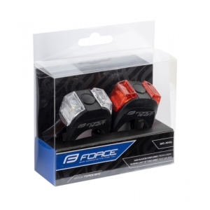 Svetlo na bicykel - FORCE-F AMBIT BATTERY FRONT/REAR Čierna 4