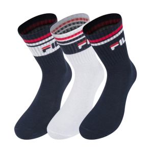 Chlapčenské ponožky do inline korčúľ - FILA-BOYS-F6114N SOCKS 3-PACK-754 RED/WHITE/NAVY Mix 31/34