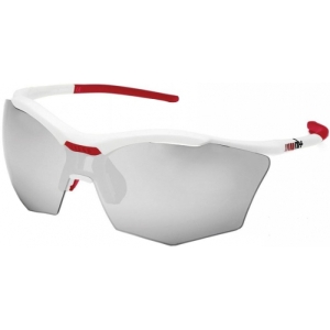 Cyklistické okuliare - RH+-Ultra Stylus, white/red, varia grey lens Biela